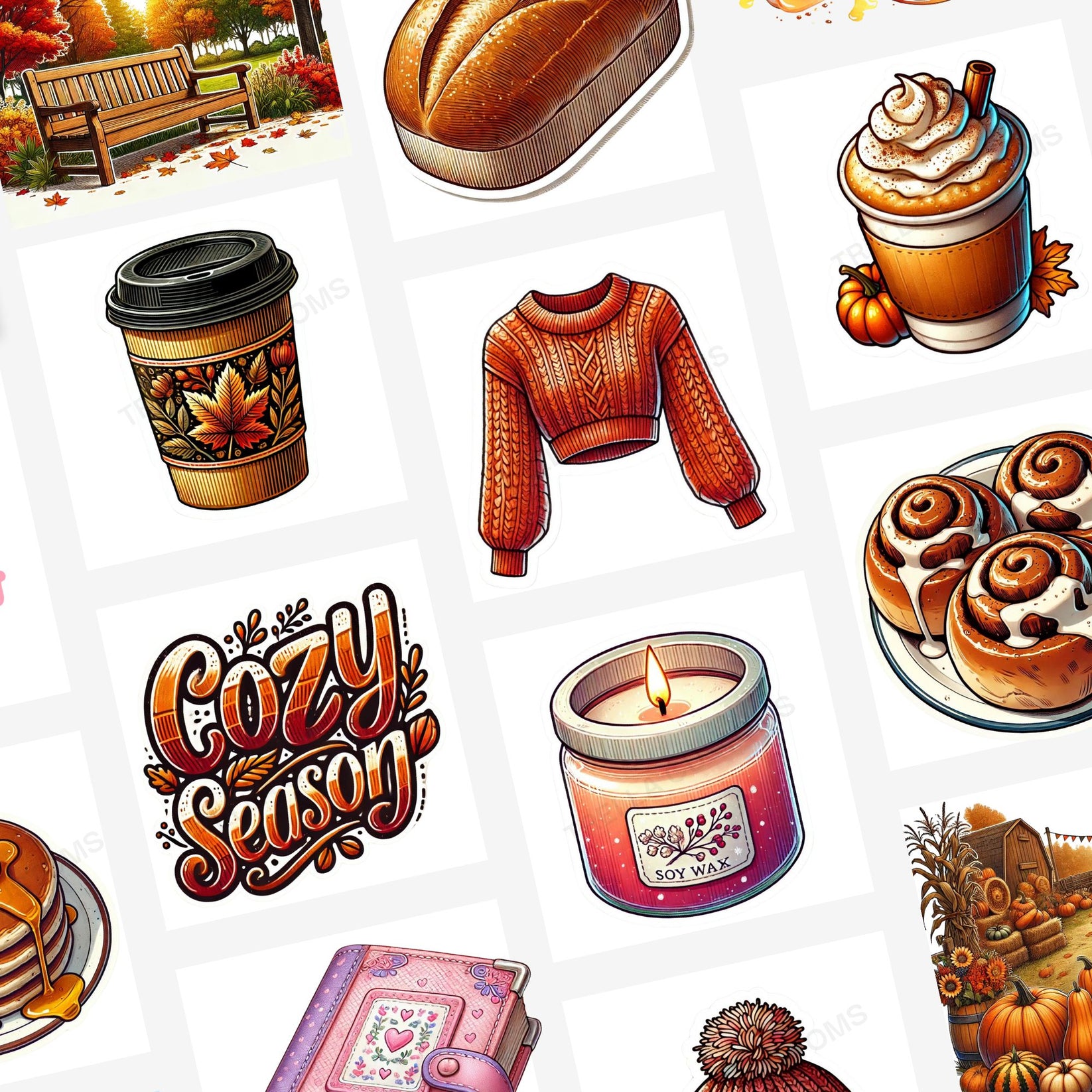 Fall Digital Stickers | Precropped Goodnotes Stickers | 250+ iPad Digi ...
