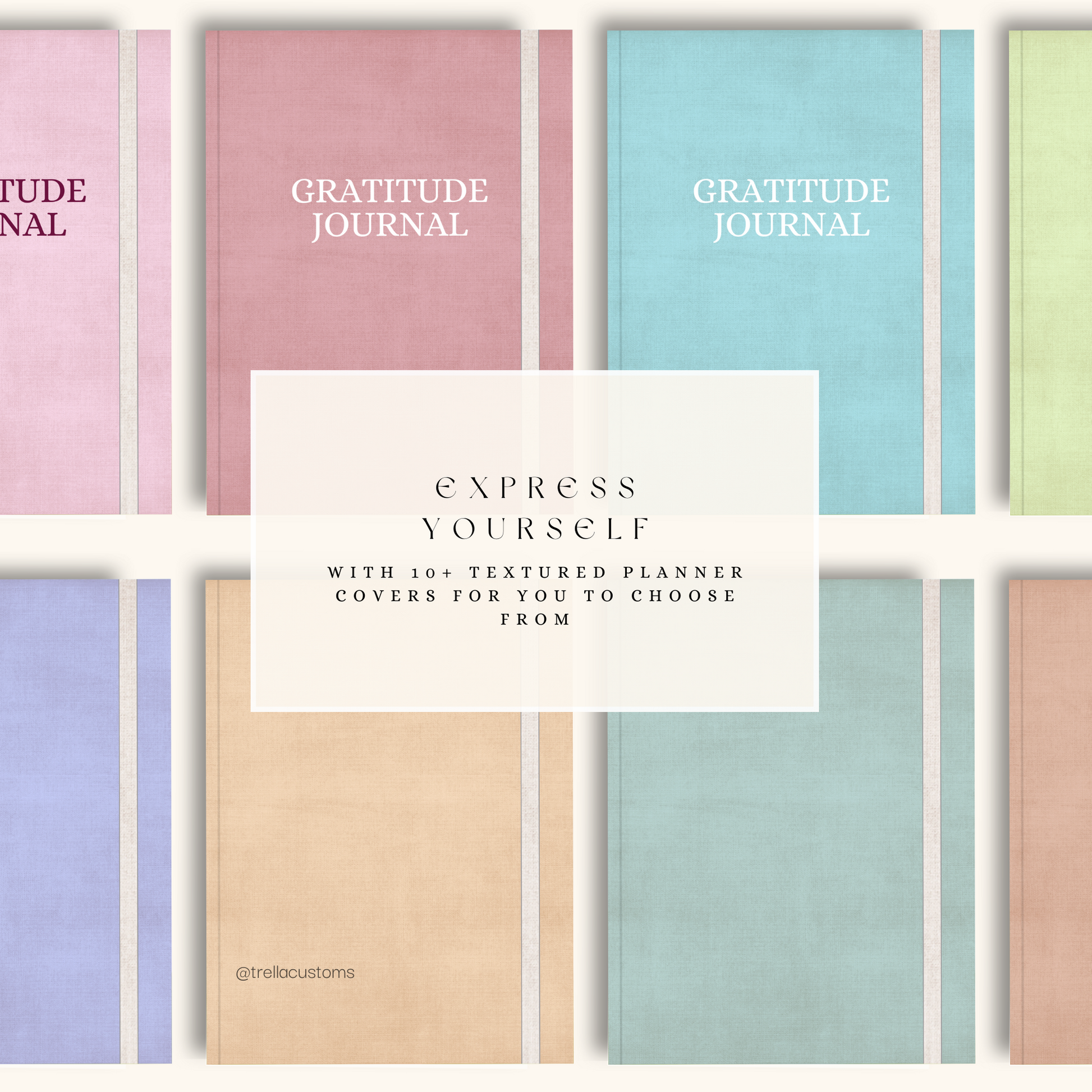 Ten premium journal covers for daily gratitude.